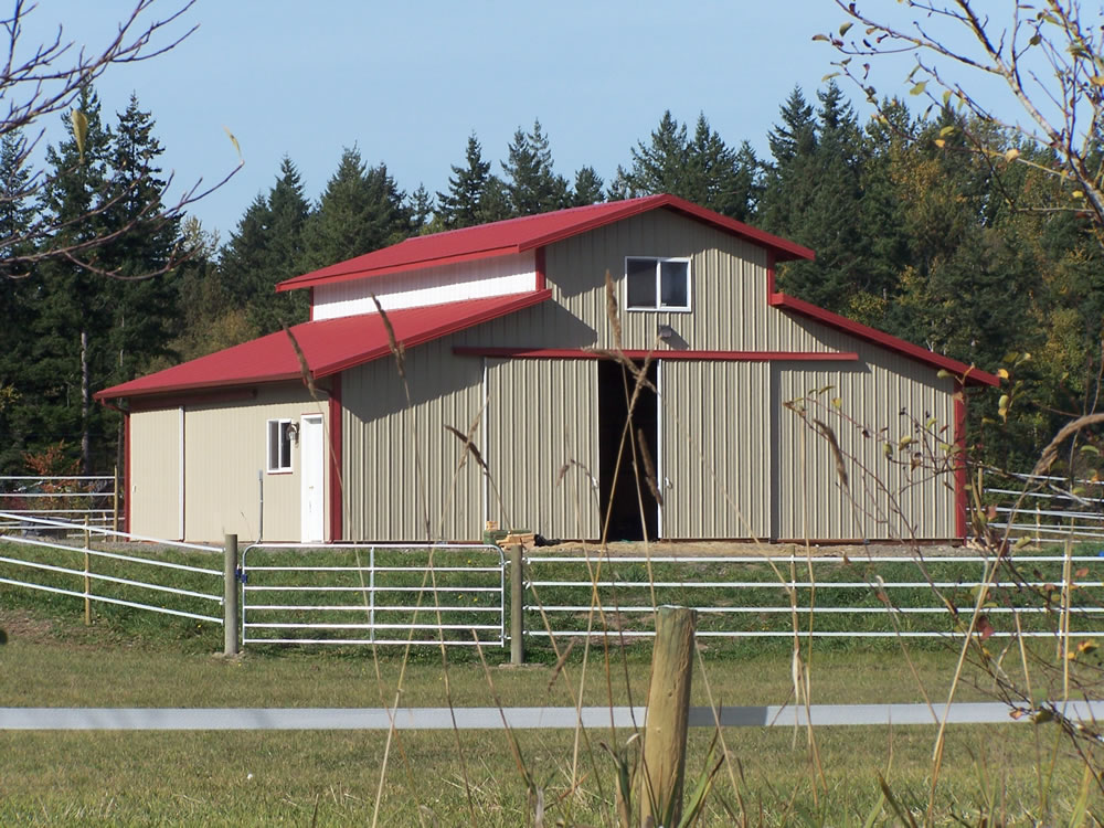 A barn made from out Nor-Clad® Wall and Siding Panels