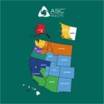 ASC Building Products sales map of the West Coast