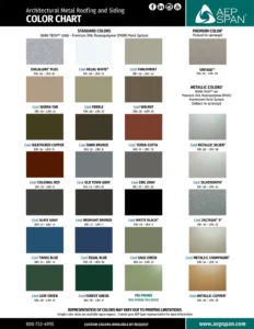 ASC Building Products Architectural Color Chart
