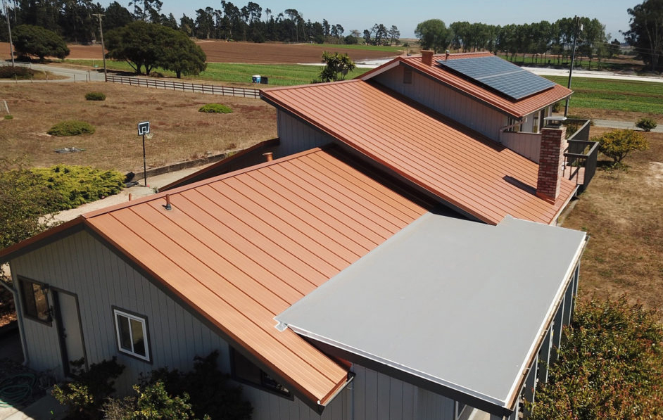 Metal roofing is ideal for solar panels as the lifetime of the solar and roofing panels are similar.