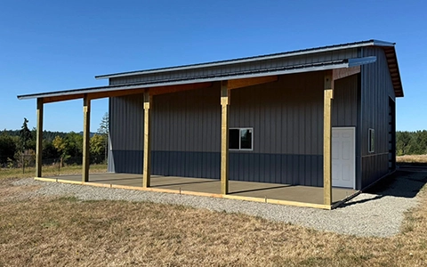 This Nor-Clad® built shop in Silver Lake, WA uses both Old Town Gray & Old Zinc Gray DTxl to achieve a sophisticated and durable building.