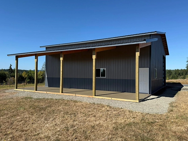 This Nor-Clad® built shop in Silver Lake, WA uses both Old Town Gray & Old Zinc Gray DTxl to achieve a sophisticated and durable building.