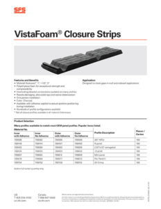 VistaFoam Closures