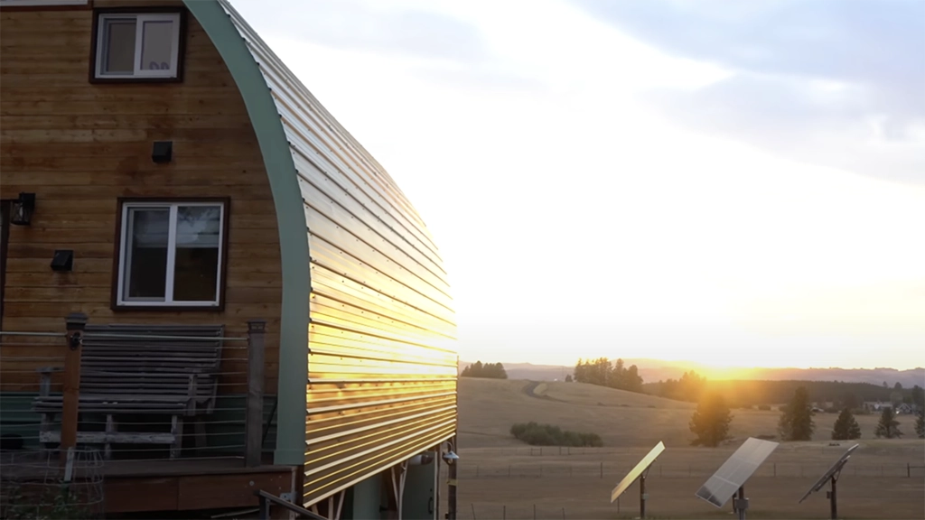 Nor-Clad® Metal Roofing was selected in six of ASC Building Products' colors to create the ombre style affect on these cabins in Idaho.